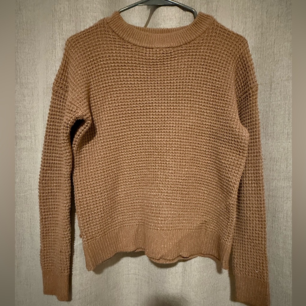 Time and Tru Warm Brown Crew Neck Sweater